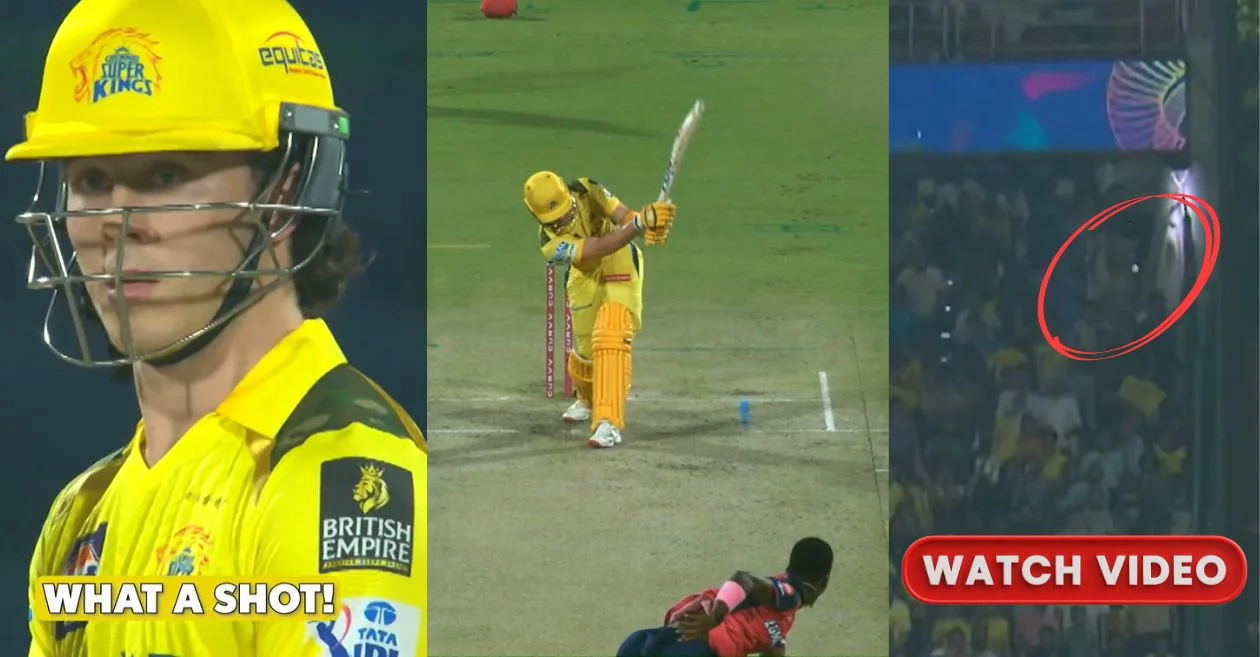 IPL 2025 [WATCH]: Dewald Brevis hits an unbelievable no-look six against Kwena Maphaka during CSK vs RR clash