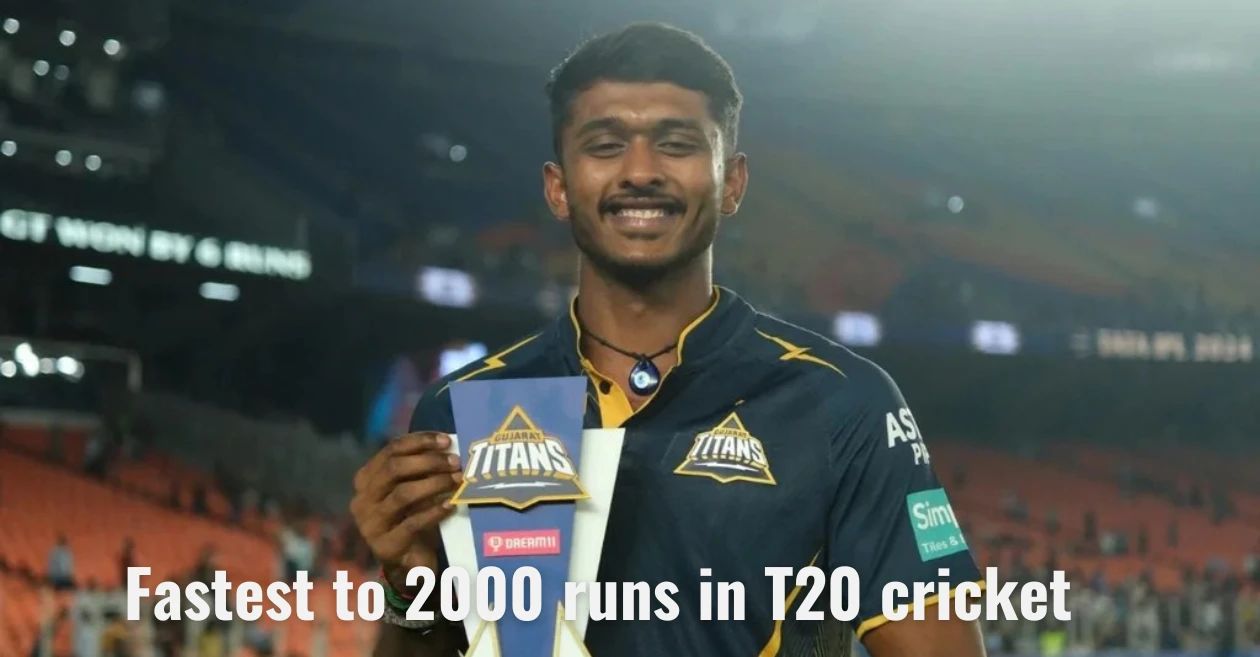 Top 5 fastest batters to reach 2000 runs in T20 cricket ft. Sai Sudharsan