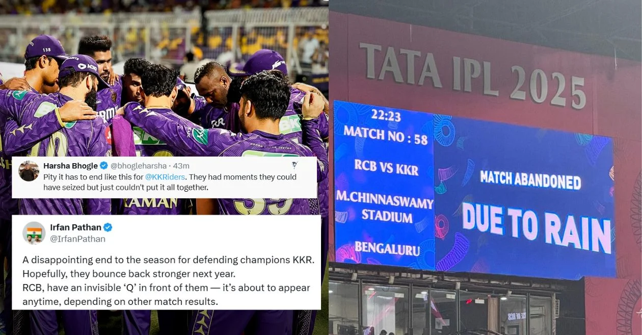 IPL 2025: Fans react as defending champions KKR eliminated from playoffs after rain ruins crucial game vs RCB