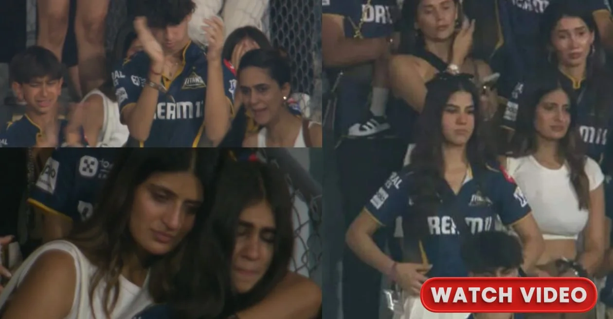 WATCH: Tears flow as Tanvi Shah, Shubman Gill’s sister and Ashish Nehra’s son react to GT’s heartbreaking IPL 2025 Eliminator loss