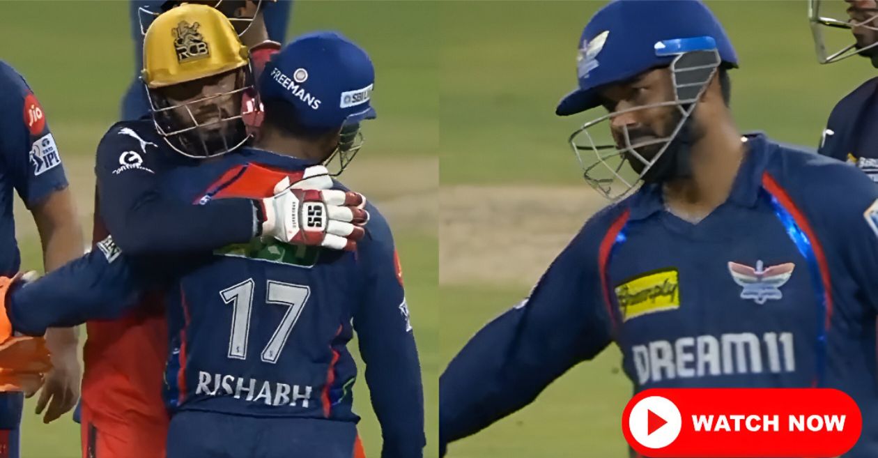 IPL 2025 [WATCH]: RCB star Jitesh Sharma hugs Rishabh Pant following LSG skipper’s heartfelt gesture