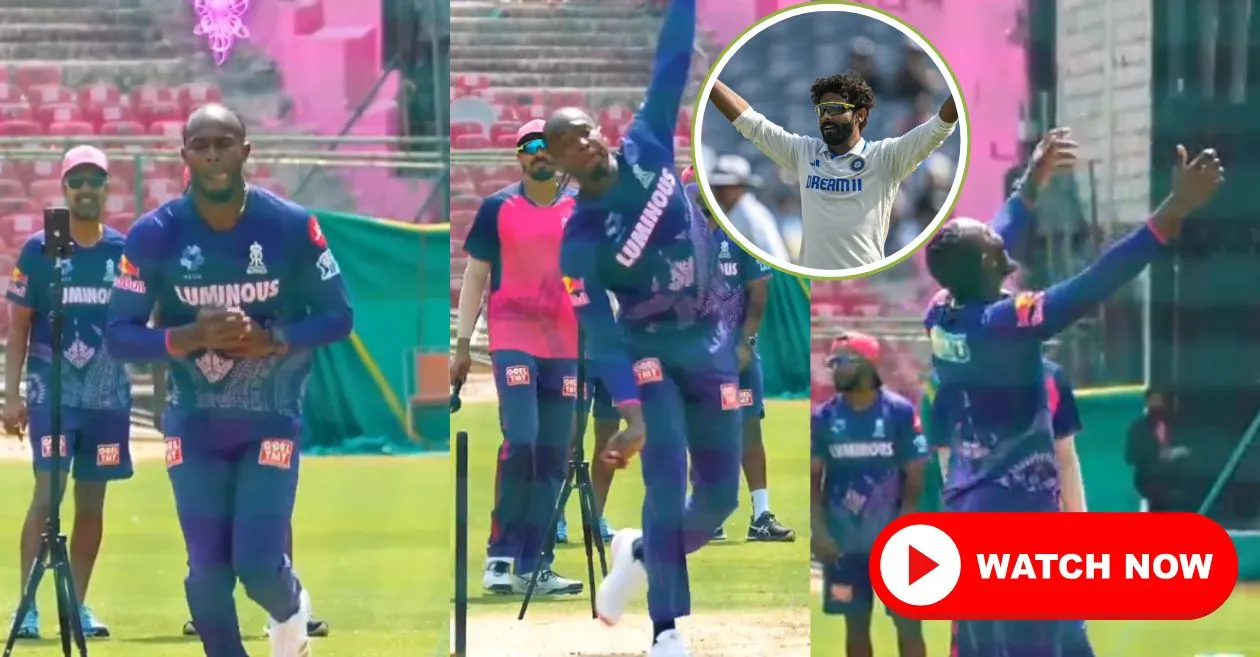 IPL 2025 [WATCH]: Jofra Archer imitates Ravindra Jadeja’s bowling style in fun moment ahead of CSK vs RR clash