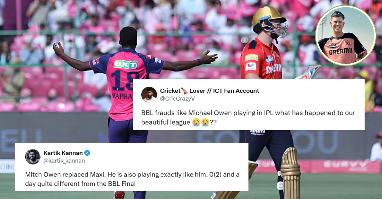 ‘BBL fraud’: Fans show no mercy as Mitchell Owen’s IPL debut ends in disappointment during RR vs PBKS clash