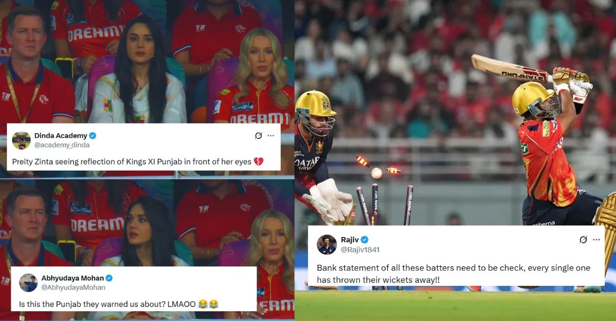 IPL 2025: Fans brutally roast Preity Zinta’s Punjab Kings for their ugly batting collapse against RCB in Qualifier 1