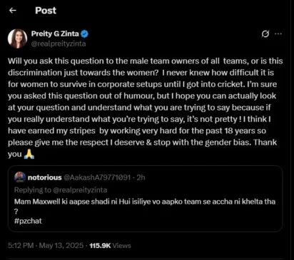 Preity Zinta slams a troll