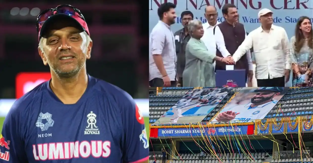 WATCH: Rahul Dravid’s heartwarming message for Rohit Sharma after Wankhede stand honour