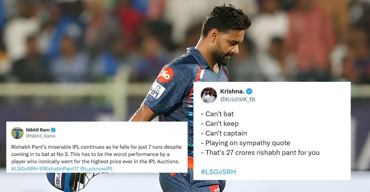 Fans lose patience as Rishabh Pant delivers another low score in IPL 2025 during LSG vs SRH clash