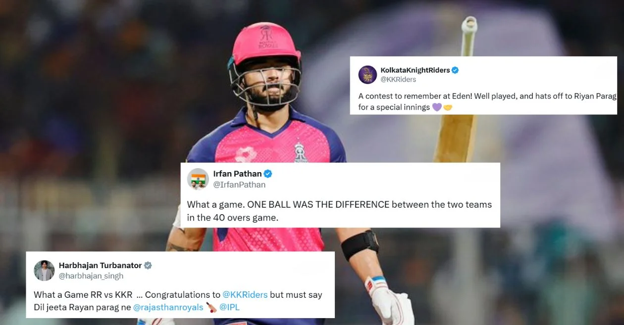 IPL 2025: KKR break Rajasthan Royals hearts as fans salute Riyan Parag’s brave effort in narrow 1-run loss