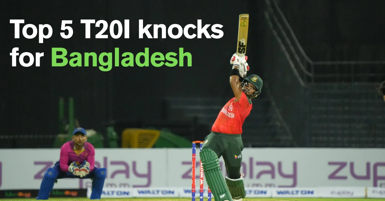 Top 5 individual scores by Bangladesh batters in T20Is