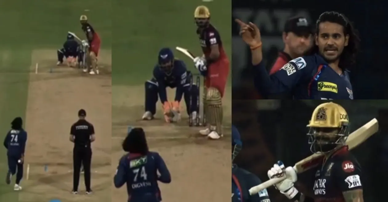WATCH: Virat Kohli responds with a smile to Digvesh Rathi’s mind games in intense LSG vs RCB IPL 2025 clash