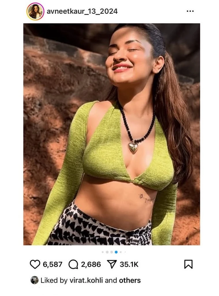 Virat Kohli loves photos of AVNET KAUR'S Instagram