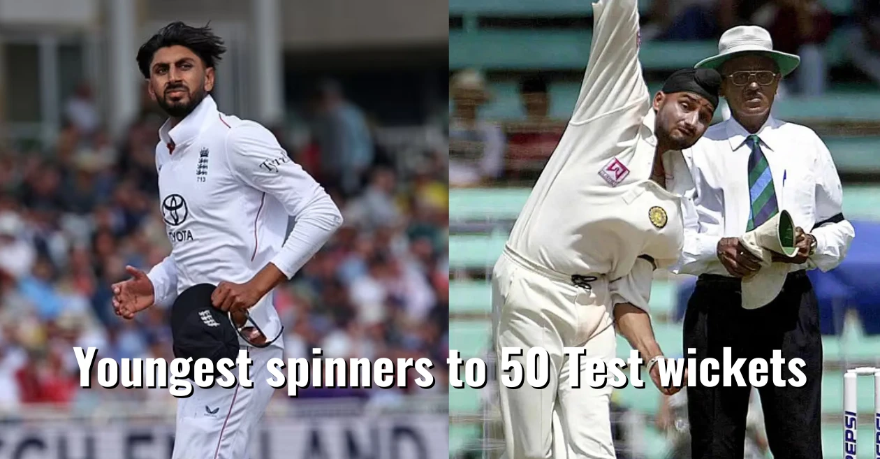 List of youngest spinners to take 50 Test wickets ft. Shoaib Bashir and Harbhajan Singh