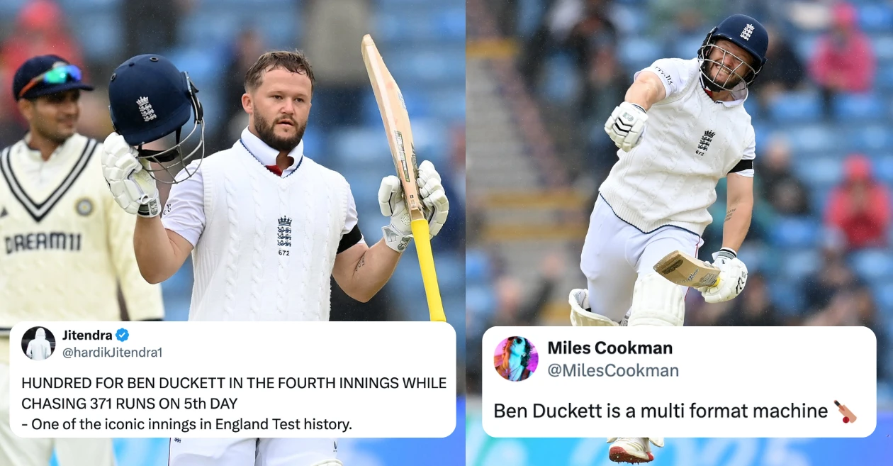 ENG vs IND: Fans react as Ben Duckett slams 4th innings century, England unleash Bazball at Headingley