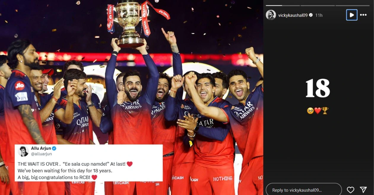 From Allu Arjun to Vicky Kaushal: Bollywood, Tollywood stars erupt as RCB clinch historic IPL 2025 title