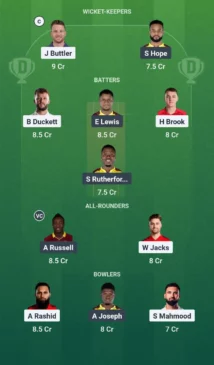 EN vs WI 1st T20i
