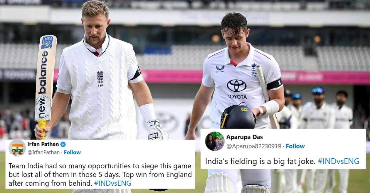 Fans express outrage as England pull off a record-breaking chase to defeat India in the first Test at Headingley
