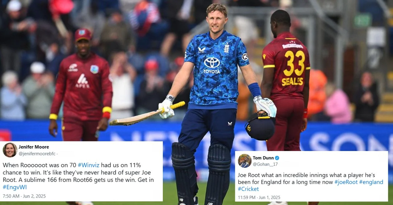 Fans go berserk as Joe Root’s record ton powers England to a series-clinching victory against West Indies