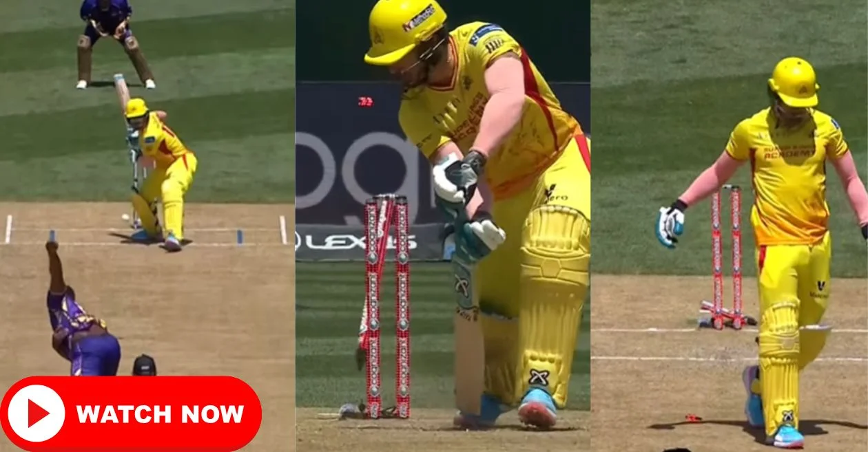 WATCH: Andre Russell cleans up Faf du Plessis with a brilliant yorker in MLC 2025