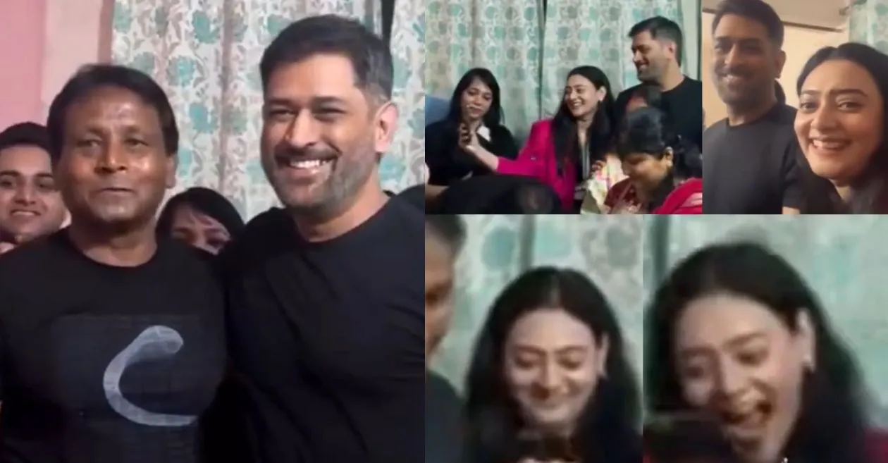 WATCH: Fan girl’s priceless reaction after a surprising encounter with MS Dhoni at a birthday celebration