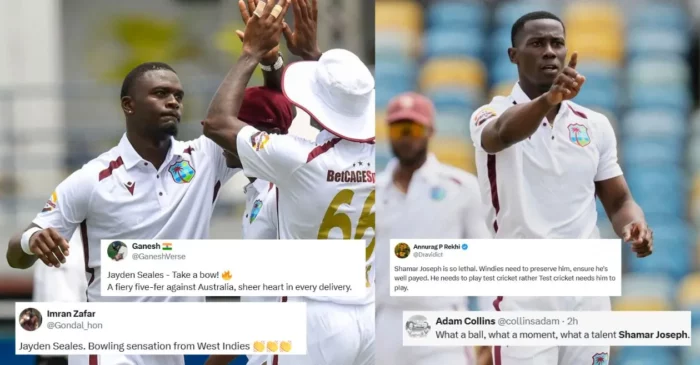 Fans erupt as Jayden Seales and Shamar Joseph rock Australia on Day 1 of the first Test – WI vs AUS