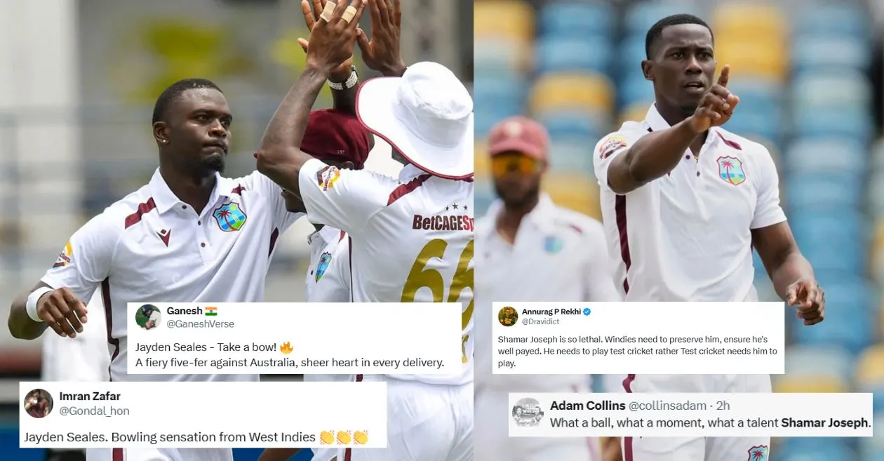 Fans erupt as Jayden Seales and Shamar Joseph rock Australia on Day 1 of the first Test – WI vs AUS