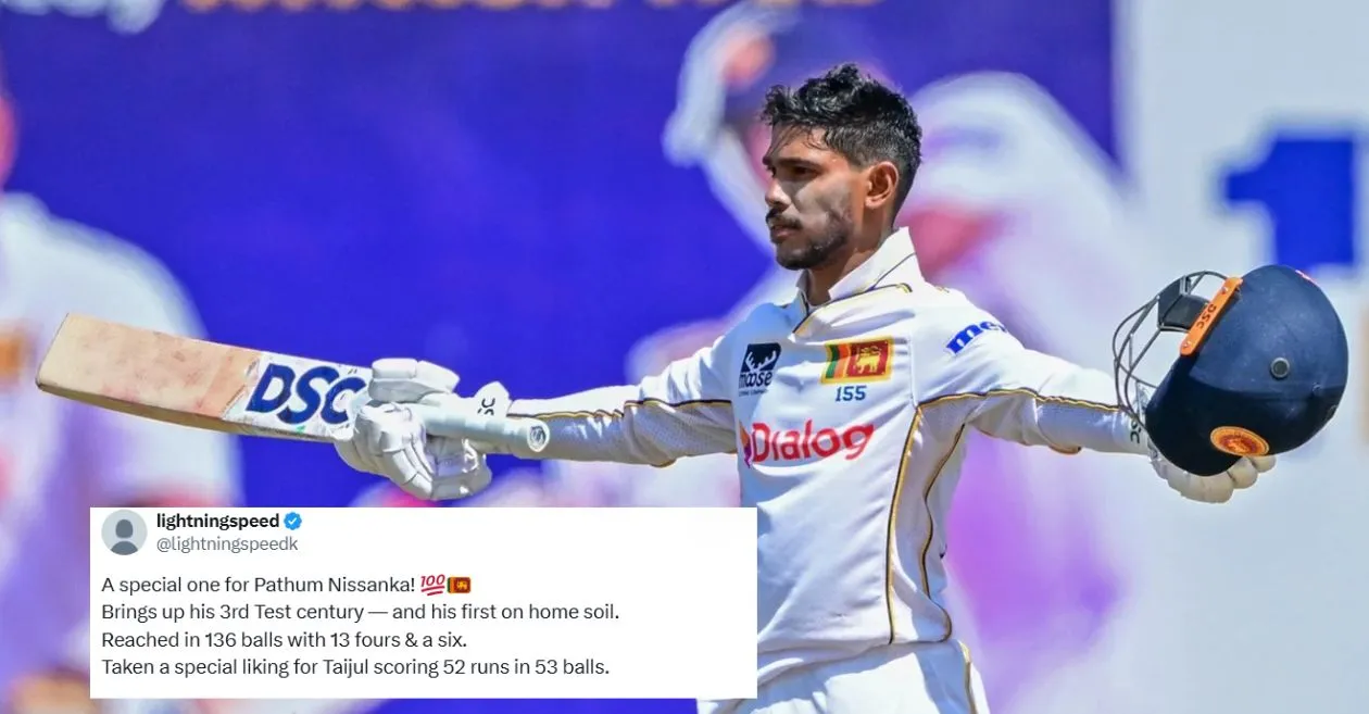 SL vs BAN: Fans go berserk as Pathum Nissanka smashes a counter attacking century on Day 3 of the Galle Test
