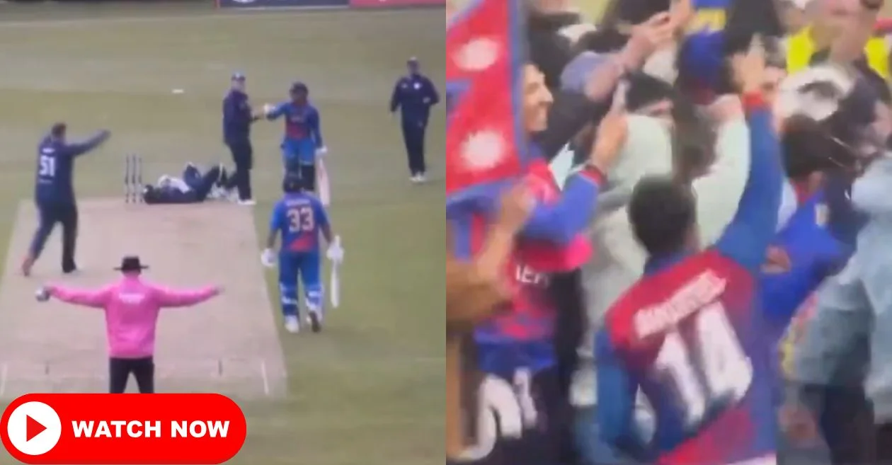 WATCH: Fans storm the field after Nepal’s dramatic final-ball win over Scotland