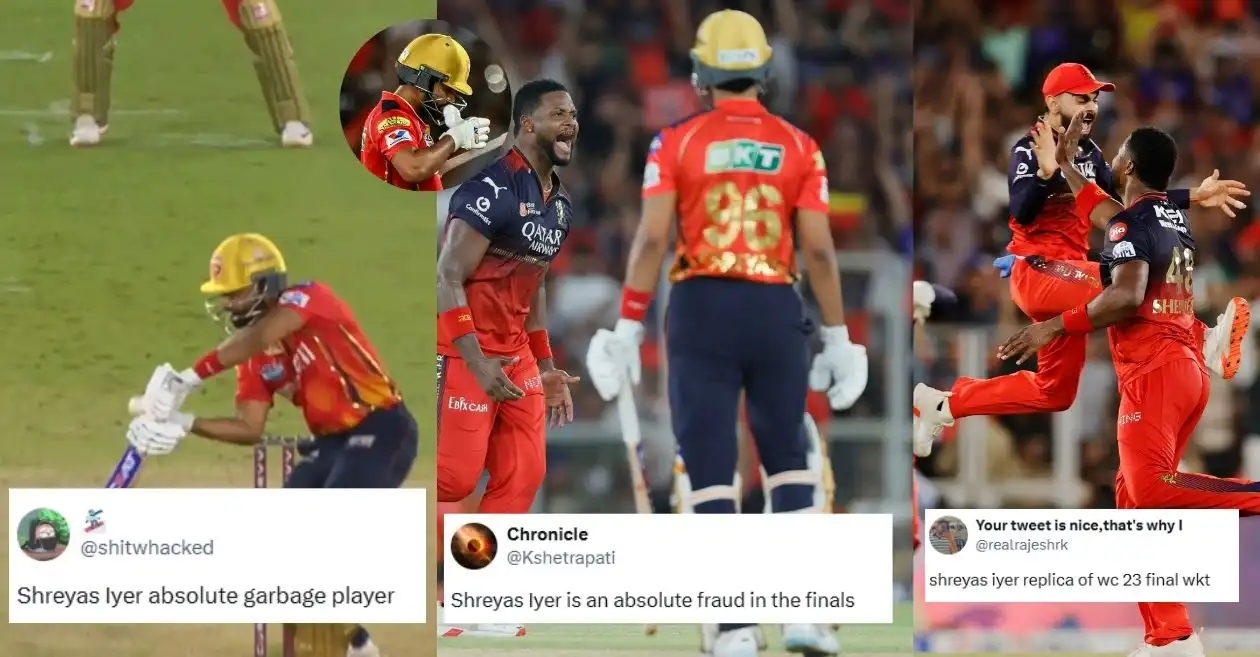 Fans rip into Shreyas Iyer after PBKS skipper’s cheap dismissal in IPL 2025 final against RCB