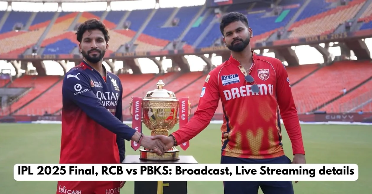 IPL 2025 Final, RCB vs PBKS: Broadcast, Live Streaming details – When and where to watch in India, Australia, USA, UK & other countries