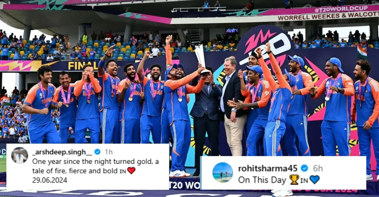 From Arshdeep Singh to Rohit Sharma: Indian players share heartfelt nostalgia on first anniversary of ICC T20 World Cup 2024 triumph