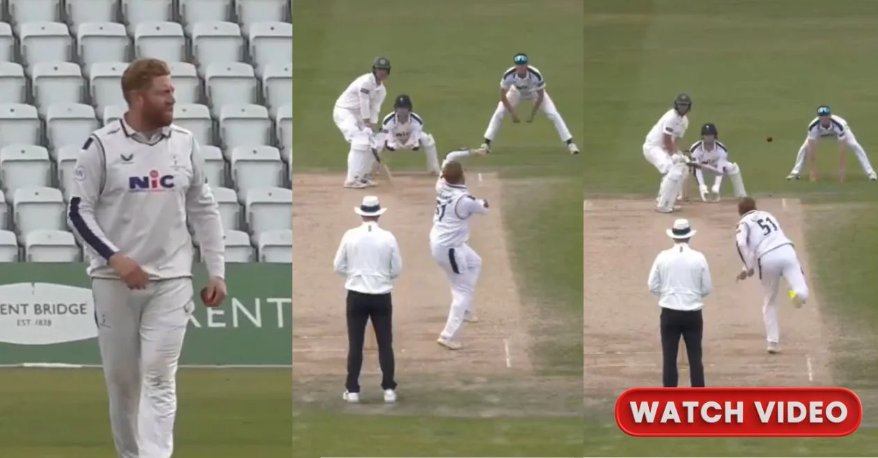WATCH: England’s Jonny Bairstow rolls his arm over for the first time in 11 years during drawn County match
