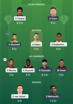 LAS vs WAS Dream11 team for 26 JUNE