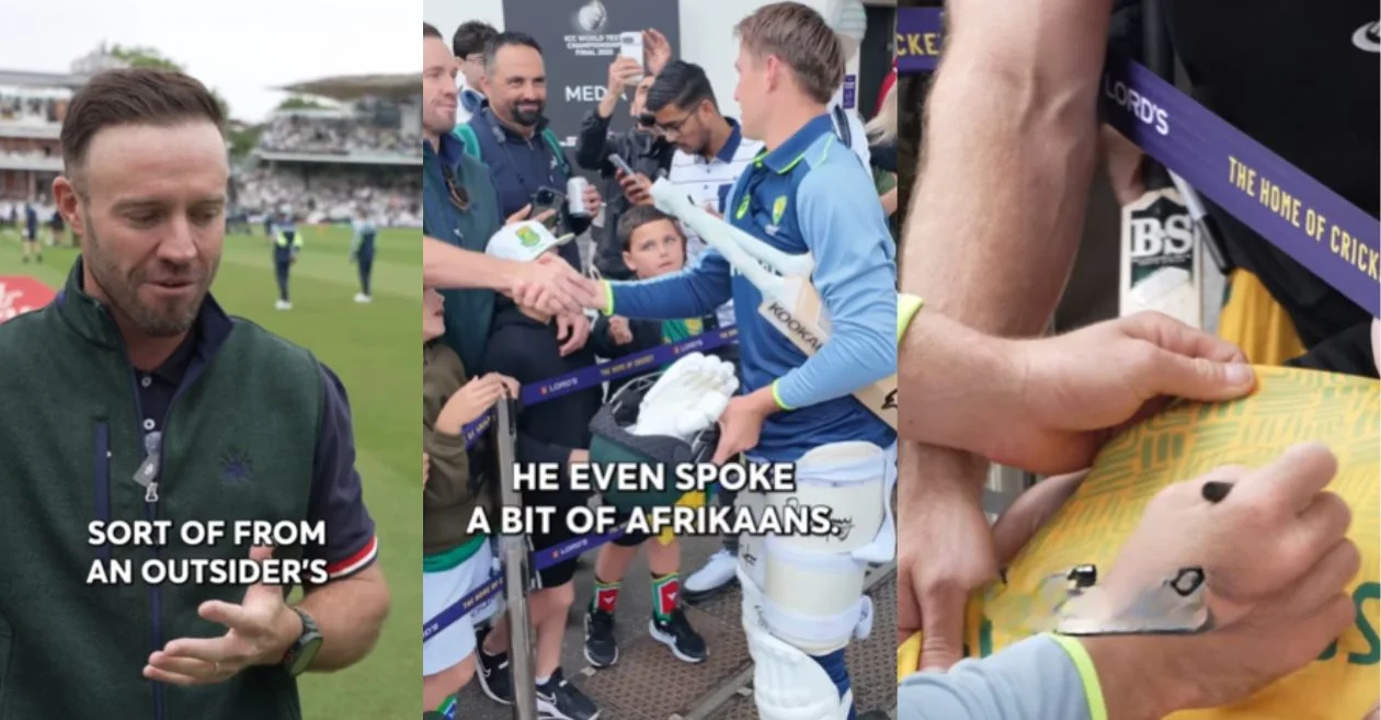 WTC 2025 Final [WATCH]: Marnus Labuschagne meets AB de Villiers and signs shirts for his kids at Lord’s