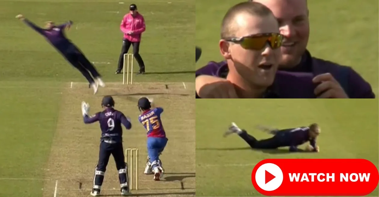 WATCH: Michael Leask grabs a screamer in the thrilling Scotland vs Nepal 3rd T20I