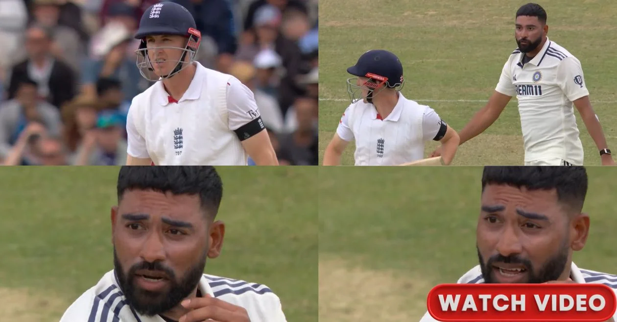 ENG vs IND [WATCH]: Mohammed Siraj and Harry Brook engage in a fierce verbal exchange on Day 3 of the Headingley Test