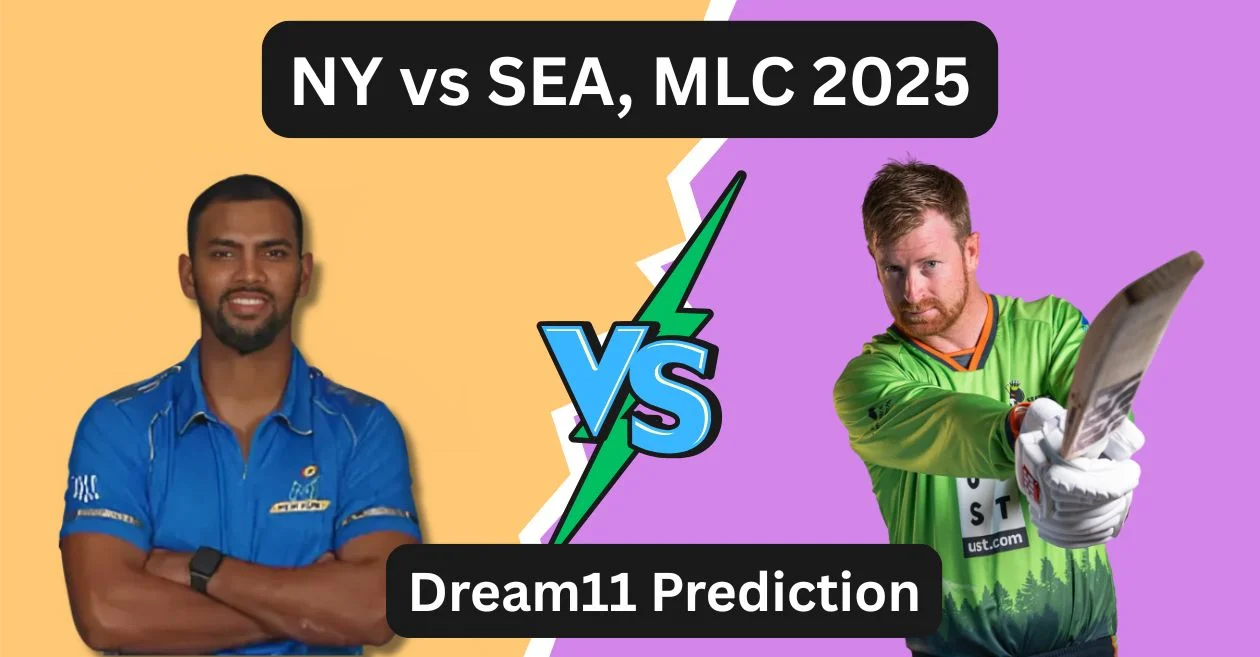 NY vs SEA, MLC 2025: Match Prediction, Dream11 Team, Fantasy Tips & Pitch Report | MI New York vs Seattle Orcas