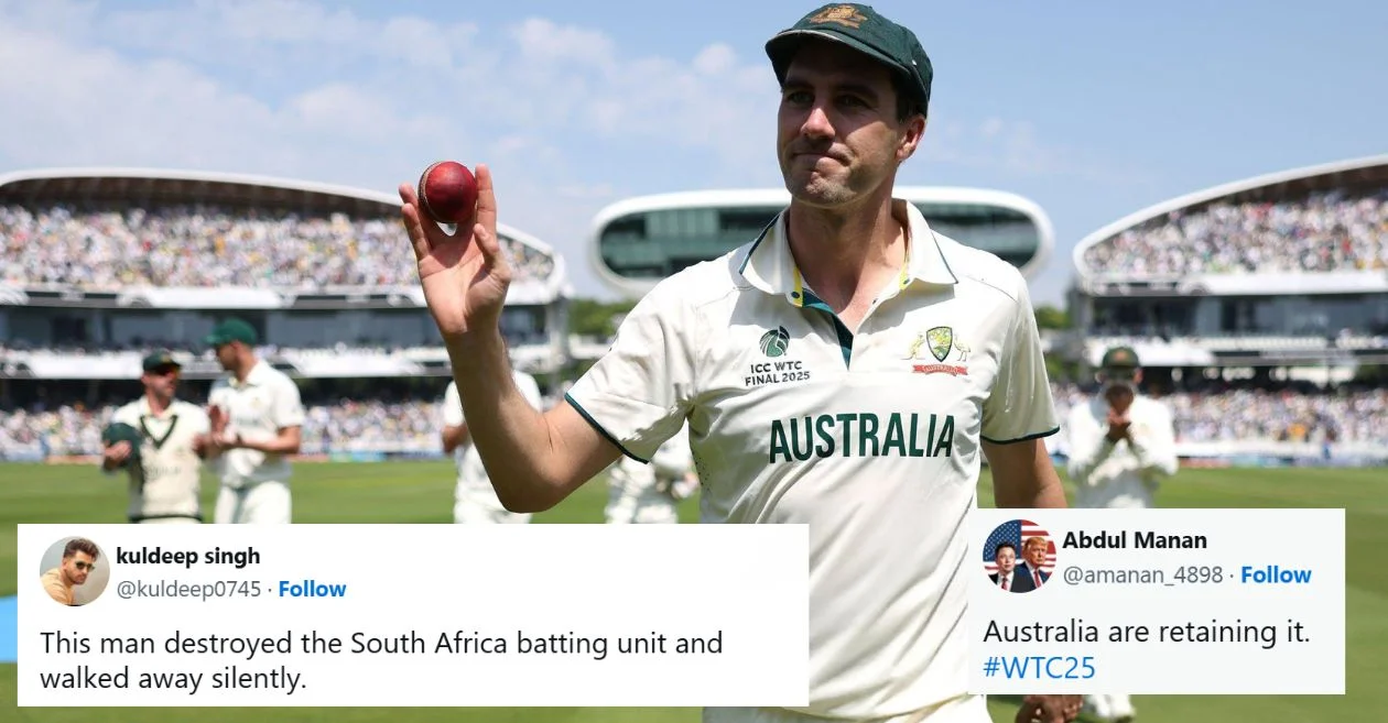 WTC 2025 Final: Fans erupt as Pat Cummins’ fiery spell destroys South African batting on Day 2 of the WTC Final