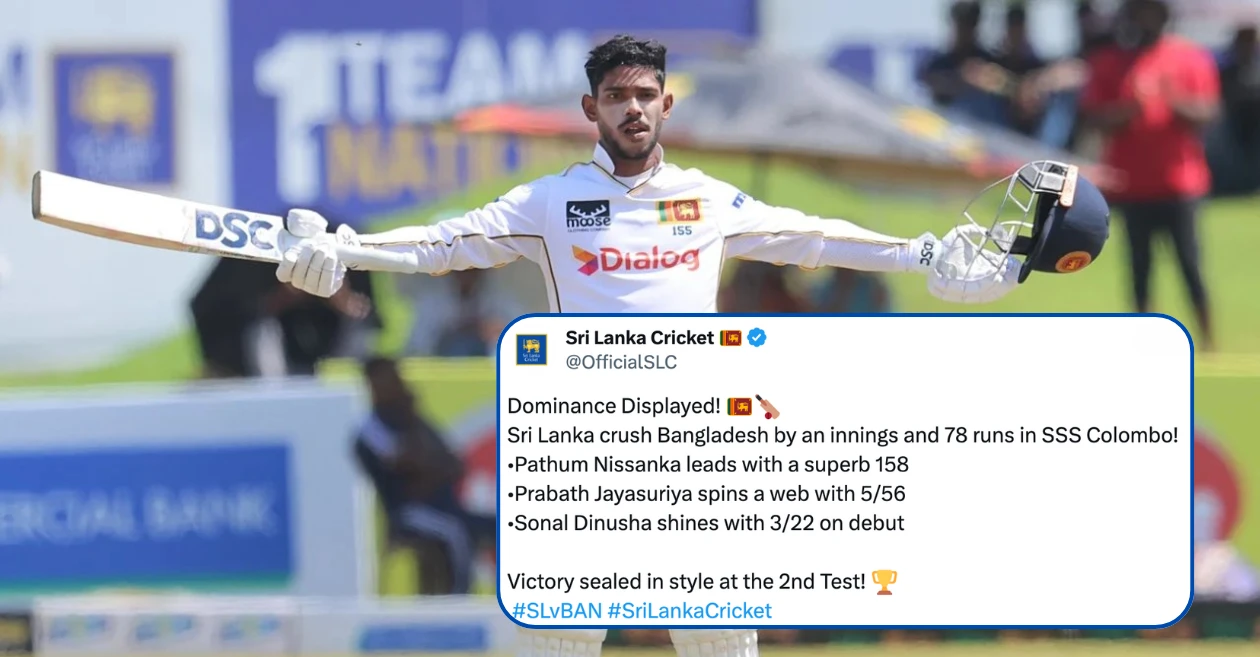 Pathum Nissanka, Prabath Jayasuriya shine as Sri Lanka crush Bangladesh in 2nd Test to seal the series