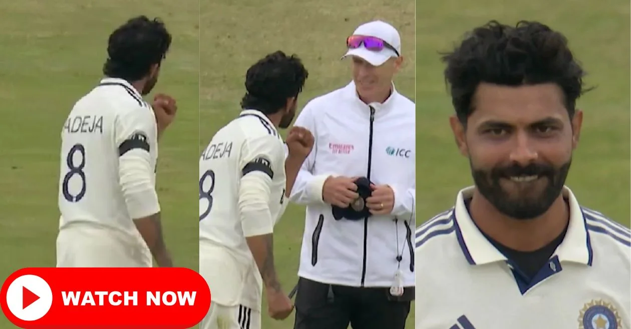 ENG vs IND [WATCH]: Ravindra Jadeja’s playful fist gesture with umpire wins hearts on Day 5 of Headingley Test