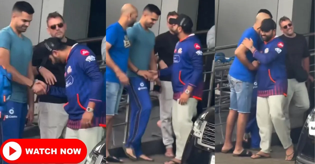 WATCH: Rohit Sharma shares playful moment with Arjun Tendulkar after IPL 2025 exit