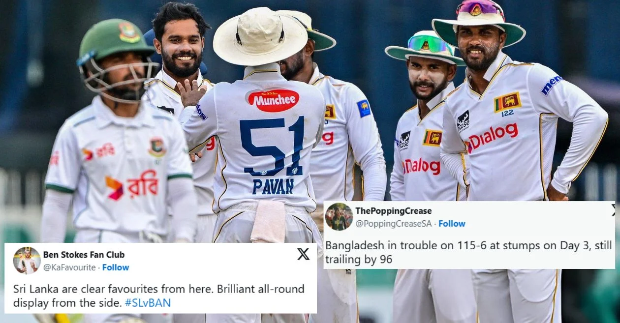 Fans react as Sri Lanka inch closer to victory on Day 3 of second Test against Bangladesh in Colombo