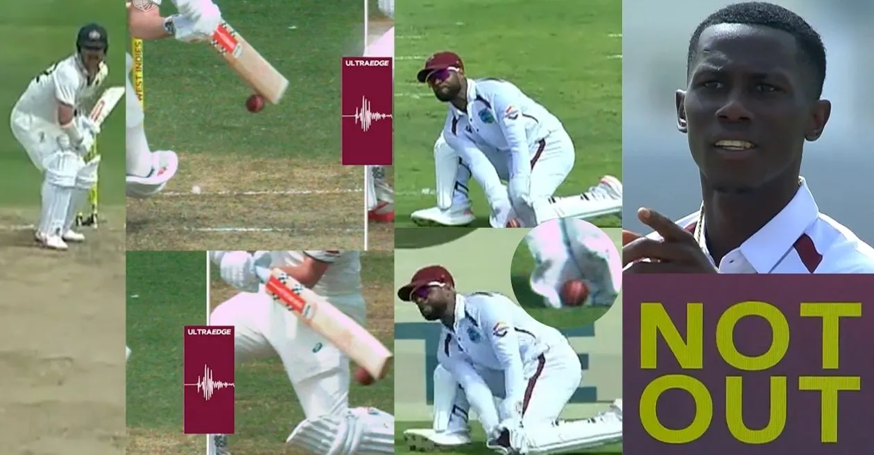 WI vs AUS [WATCH]: Shamar Joseph misses out on 5-wicket haul as Travis Head survives controversial catch on Day 1 of first Test