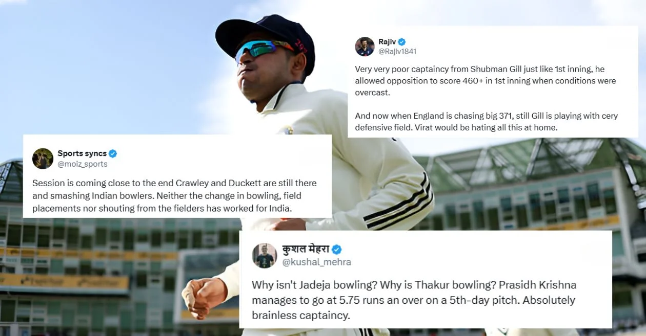 Fans brutally troll Shubman Gill’s India as England openers dig in on Day 5 at Headingley