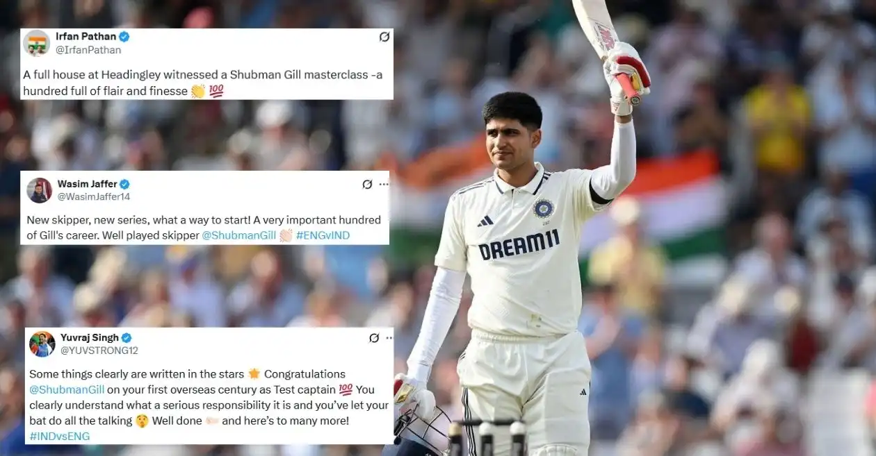 Fans go crazy as Shubman Gill slams hundred on captaincy debut for India in the Leeds Test against England