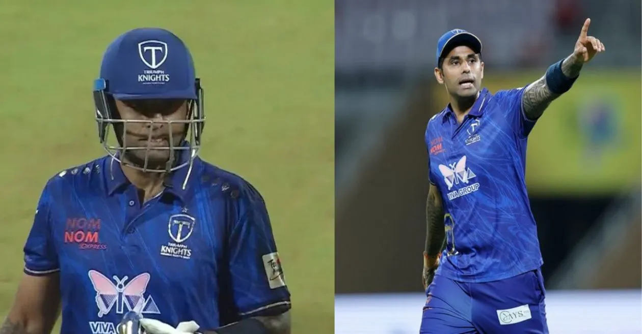 Suryakumar Yadav lights up T20 Mumbai League 2025 with a fiery knock for Triumph Knights MNE against Eagle Thane Strikers