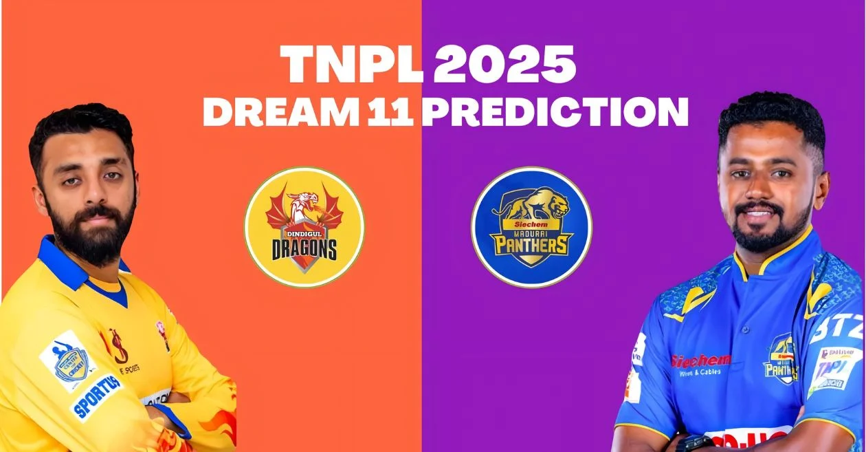 DD vs SNP, TNPL 2025: Match Prediction, Dream11 Team, Fantasy Tips & Pitch Report | Dindigul Dragons vs Siechem Madurai Panthers