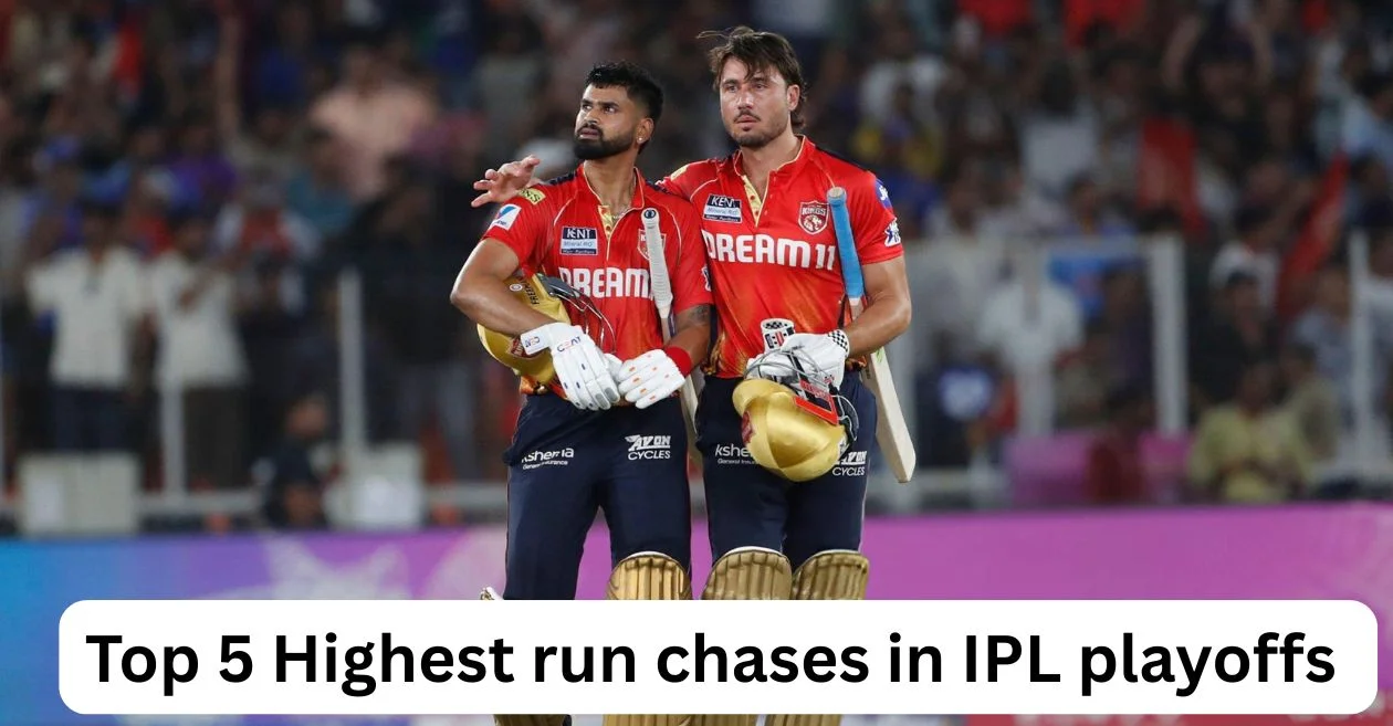 Top 5 highest run chases in the history of IPL playoffs ft. Punjab Kings