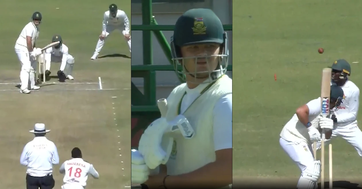 ZIM vs SA [WATCH]: Vincent Masekesa bamboozles Lhuan-dre Pretorius with an absolute ripper
