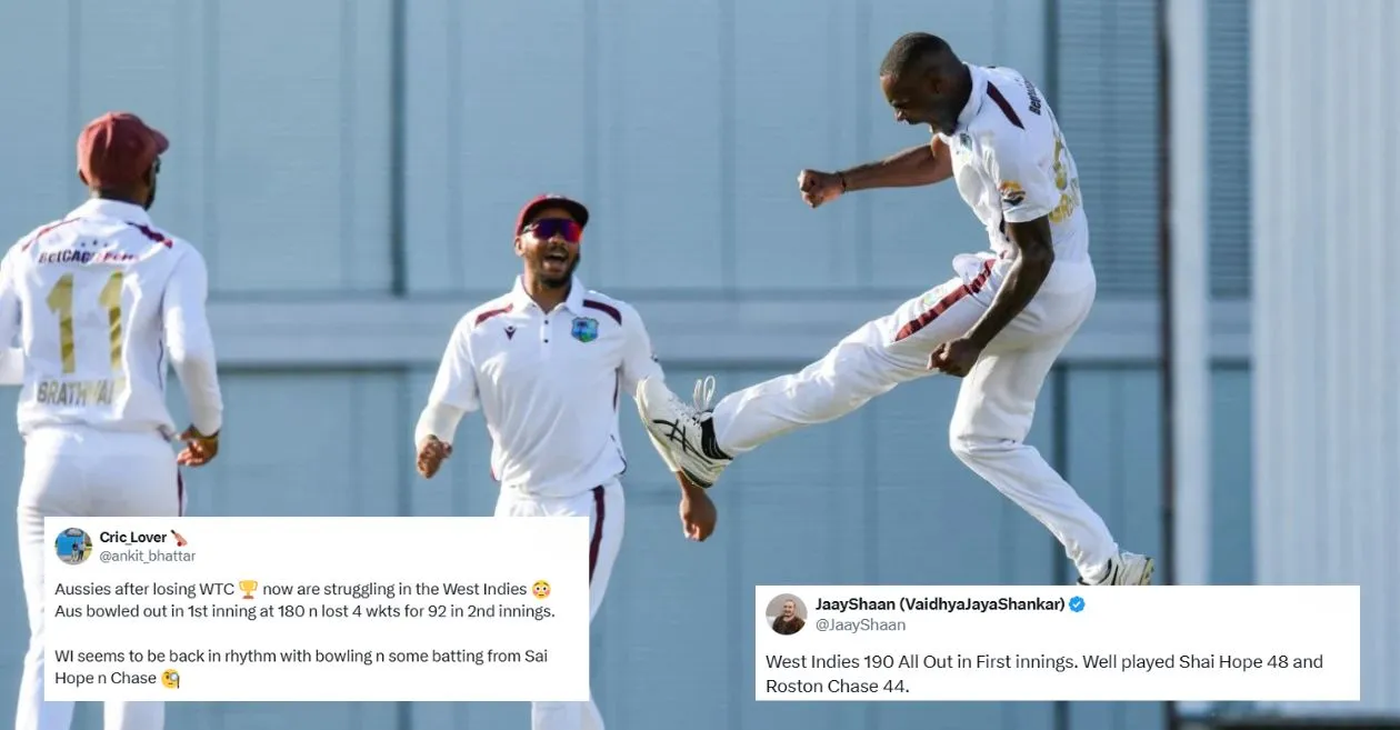Fans react as West Indies bounce back against Australia on Day 2 of Bridgetown Test