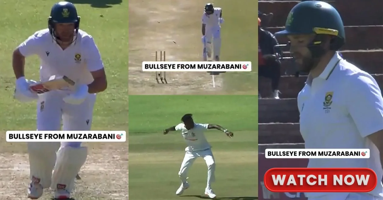 ZIM vs SA [WATCH]: Blessing Muzarabani creates havoc with sensational run-out to dismiss Wiaan Mulder